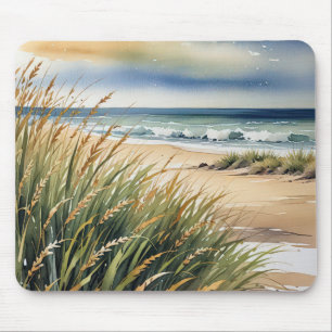 Mousepad Grama de praia aquarela