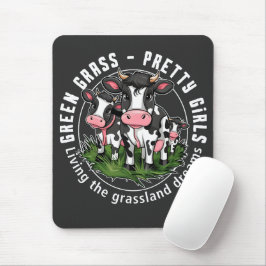 Mousepad grama verde, garotas bonito
