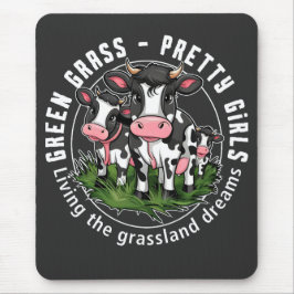 Mousepad grama verde, garotas bonito