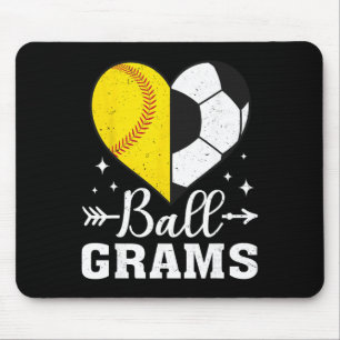 Mousepad Gramas Byll Futebol Engraçado Softbyll Gramas