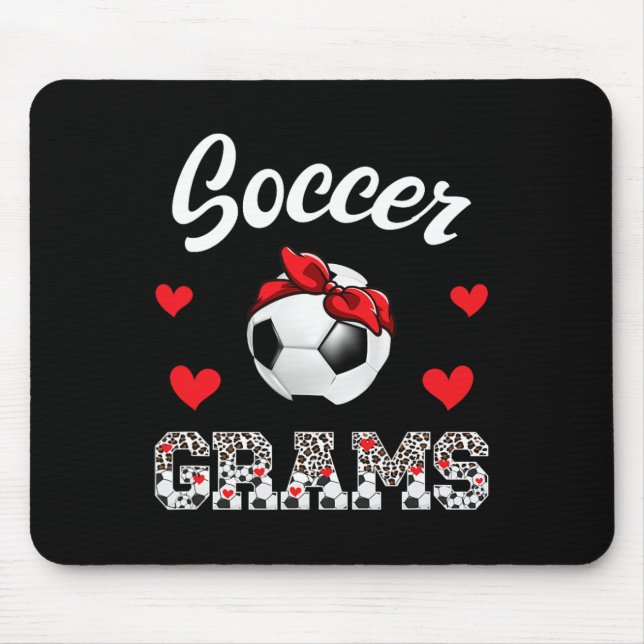 Mousepad Gramas de Futebol Leopardo Vovó Gramas De Uma Plac (Frente)