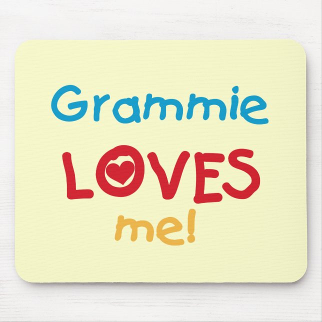 Mousepad Grammie ama-me t-shirt e presentes (Frente)