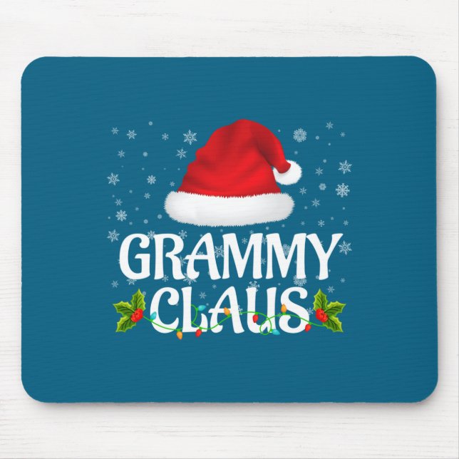 Mousepad Grammy Claus Christmas Lights Santa Pajama Family  (Frente)