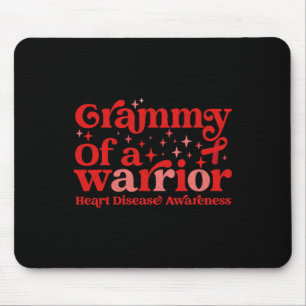 Mousepad Grammy De A Warrior Heart Disease Awarness Red Ri