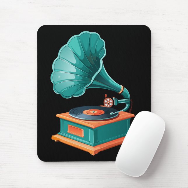 Mousepad Gramophone (Com mouse)