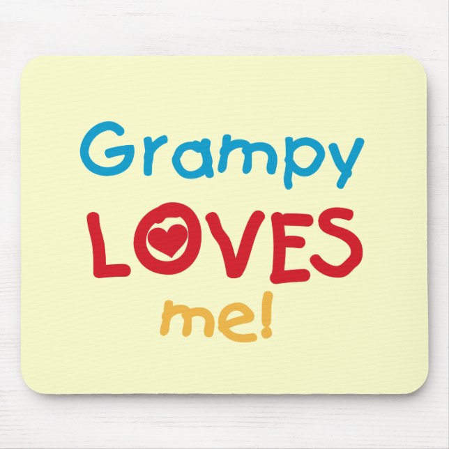 Mousepad Grampy me ama T-shirts e presentes (Frente)