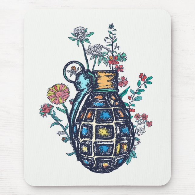 Mousepad Granada Mão Vase das Flores (Frente)