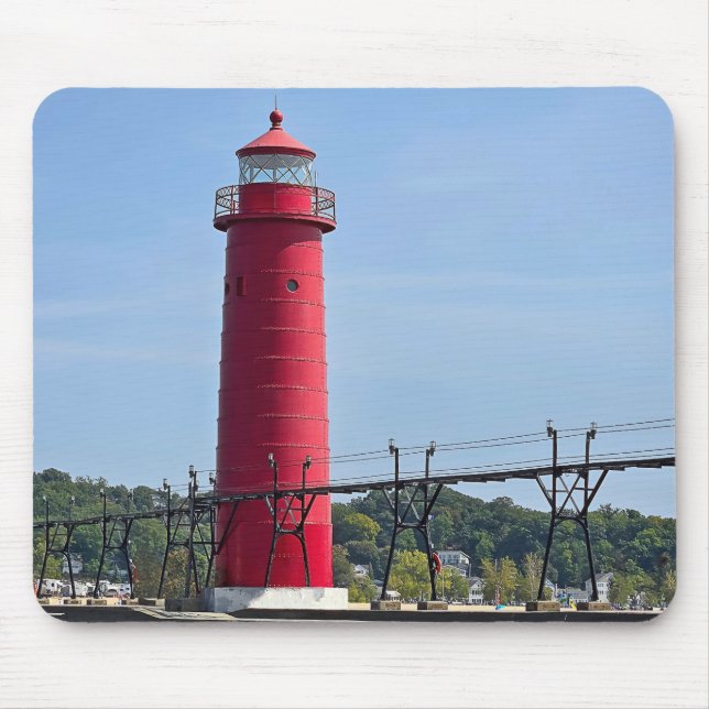 Mousepad Grand Haven Michigan Lighthouse (Frente)
