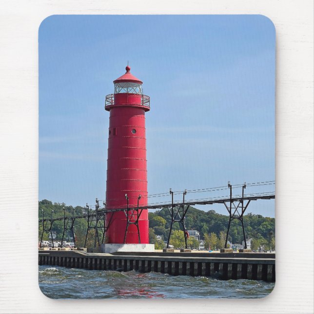 Mousepad Grand Haven Michigan Lighthouse (Frente)