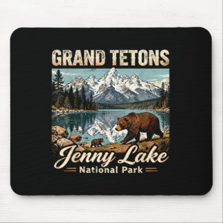 Mousepad Grand Tetons Arqueados Parque Nacional Jenny Lake
