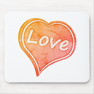 Mousepad Grande amor/muito amor/coração-branco
