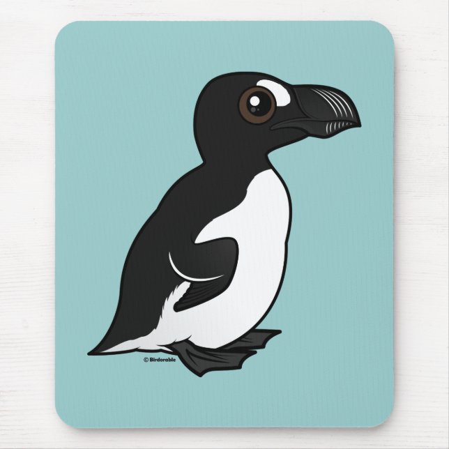 Mousepad Grande Auk de Birdorable (Frente)
