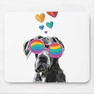 Mousepad Grande Cachorro Danado com Dia de os namorados de 