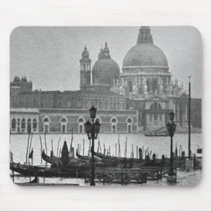 Mousepad Grande Canal Branco Negro Venice Itália Viagem