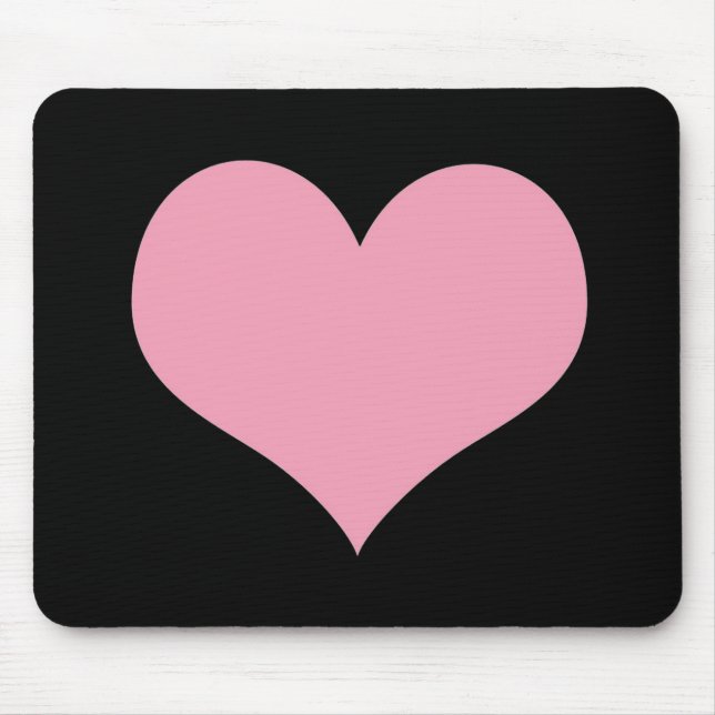 Mousepad Grande Coração de Amor Rosa (Frente)
