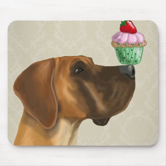 Mousepad Grande Dane e Cupcake (Frente)
