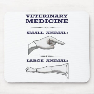 Mousepad Grande e cómico veterinário animal pequeno