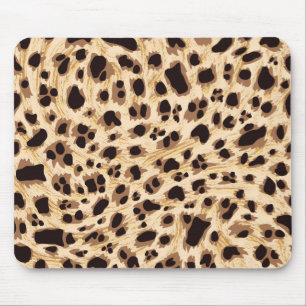 Mousepad Grande Gato, Impressão de Pele de Leopardo, Design