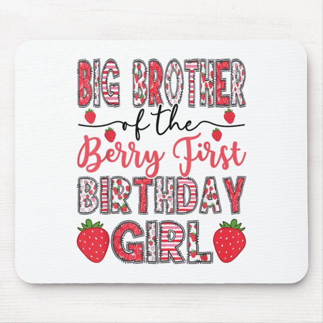 Mousepad Grande Irmão Da Palha Da Garota De Aniversário De  (Frente)