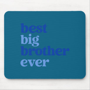 Mousepad Grande Irmão Sempre Cinza Com Texto Azul Meninos _