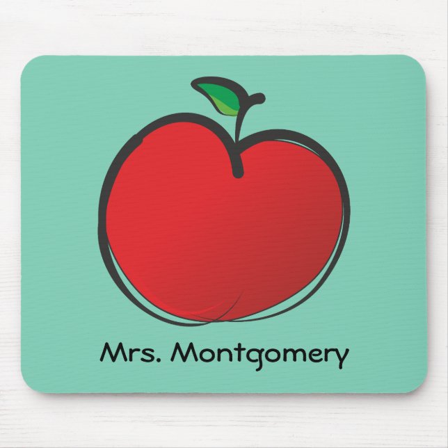 Mousepad Grande Maçã Vermelha Personalizada (Frente)