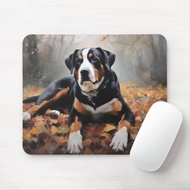 Mousepad Grande Montanha Suíça no outono Folhas caem (Com mouse)