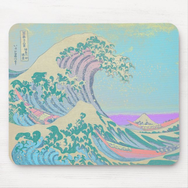 Mousepad Grande Onda Pastel Mouse Mat (Frente)