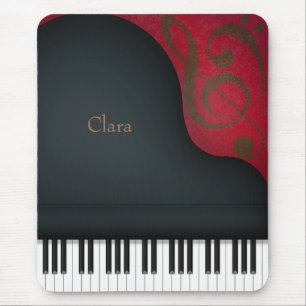 Mousepad Grande Piano Negro Personalizado