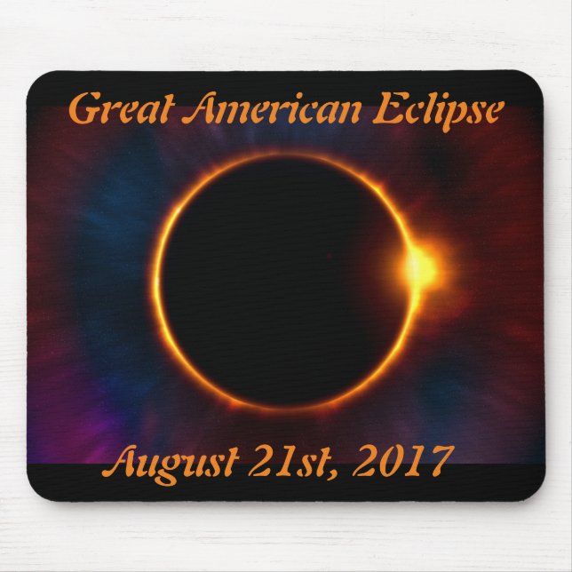Mousepad Grande tapete do rato americano do eclipse (Frente)