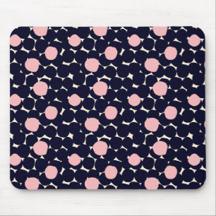 Mousepad Grande teste padrão de ponto azul & cor-de-rosa