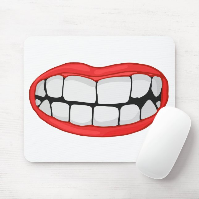 Mousepad Grandes Lábios vermelhos com dentes (Com mouse)