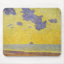 Mousepad Grandes Nuvens (Céu Amarelo) (Paisagem Elegante)