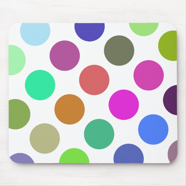 Mousepad Grandes Pontos Cor-De-Rosa E Azul (Frente)