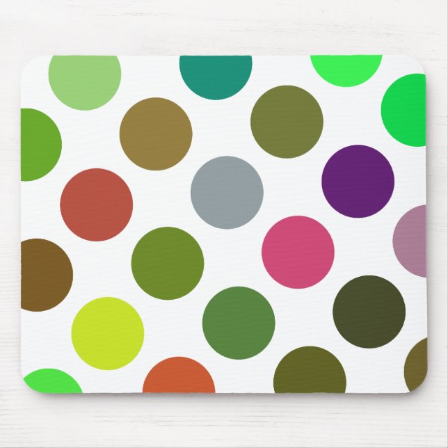 Mousepad Grandes Pontos Verdes E Castanhos (Frente)