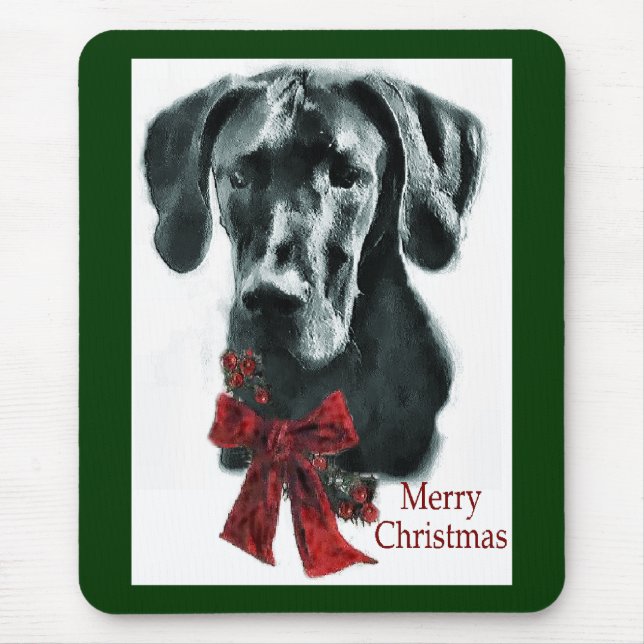 Mousepad Grandes presentes de Natal Pretos (Frente)