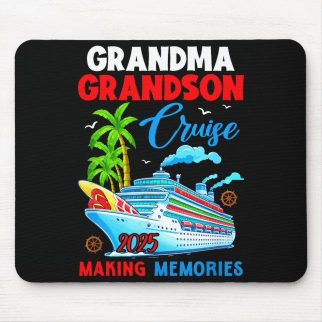 Mousepad Grandma Grandson Cruise 2025 Memories Christmas Fa (Frente)