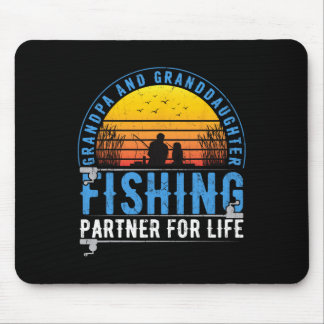 Mousepad Grandpa And Granddaughter Fishing Buddies For Life