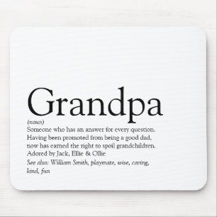 Mousepad Grandpa Grandfather Grandad Papa Definition Fun