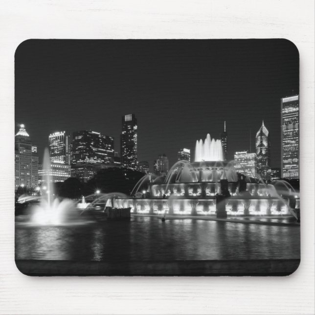 Mousepad Grant Park Chicago Grayscale (Frente)