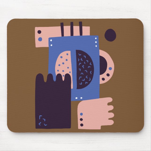 Mousepad Grãos de Café - Arte de Amante de Cafeína (Frente)