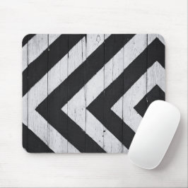 Mousepad Grãos de madeira pintados de preto e branco