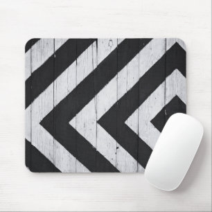 Mousepad Grãos de madeira pintados de preto e branco