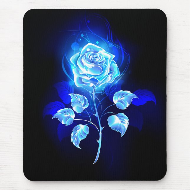 Mousepad Gravação de Rosa Azul (Frente)