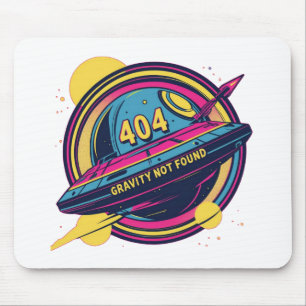Mousepad Gravidade 404 Não Encontrada - Arte Pop de Espaço