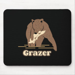 Mousepad Grazer Fish Bear Fat Brown Grizzly Em outubro Nós