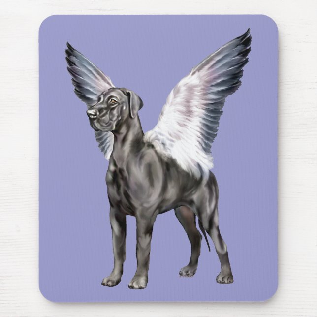 Mousepad Great Dane Angel Black UC (Frente)