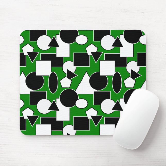 Mousepad Green Bauhaus Collage (Com mouse)