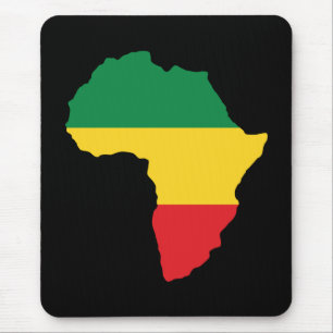 Mousepad Green, Gold & Red Africa Flag