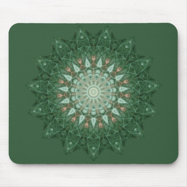Mousepad Green Star Mandala (Frente)