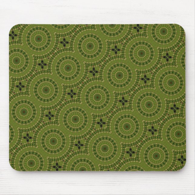 Mousepad Green Wheel Mandala / Grünes Rad Mandala (Frente)